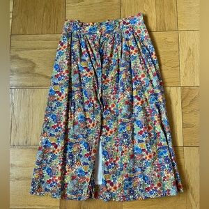 Sezane Colorful Liberty Floral A-Line Skirt